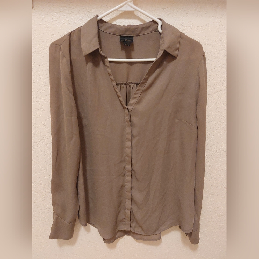 Taupe Button Down Shirt